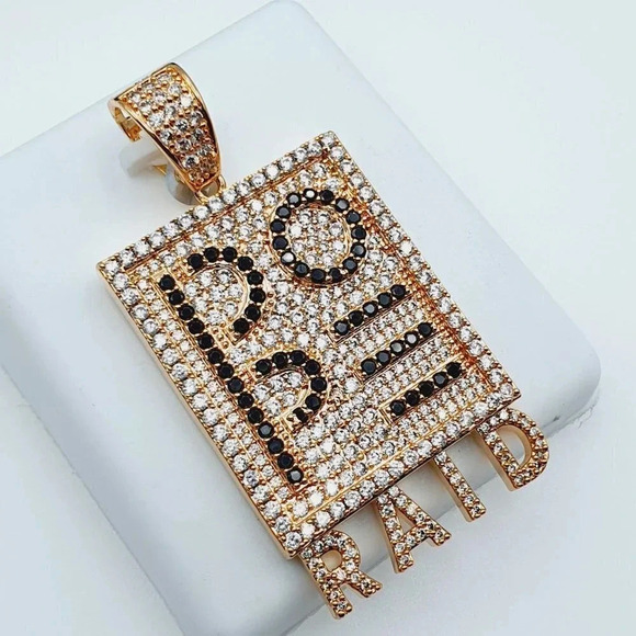 Gold Plated CZ Pendant, INUS1BR059 - Picture 2 of 9